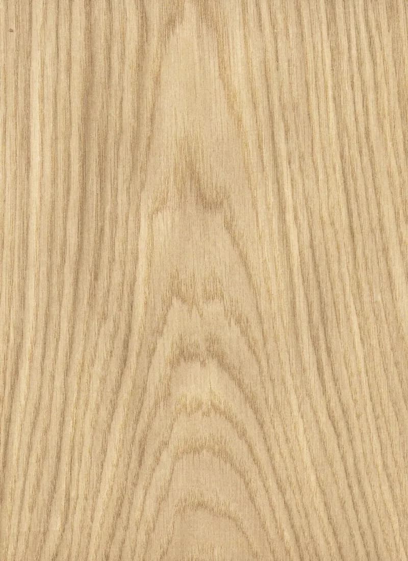 Plain-sliced grain: oak veneer with cathedral arches up the middle of the leaf